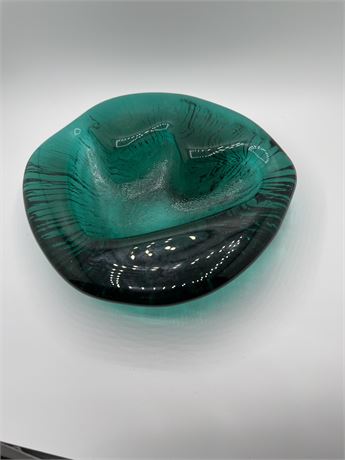 Blinko art glass MCM ashtray