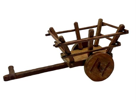 Wooden Toy Goat Cart