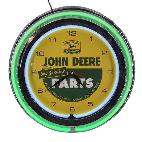 John Deere Green Light-Up Wall Clock