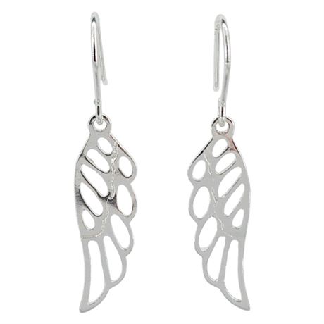 Vtg SUNSTONE IMPORTS Sterling Silver Wings Earrings