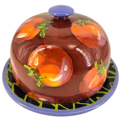 2009 Droll Designs Hand-Painted Veggie Covered Dish