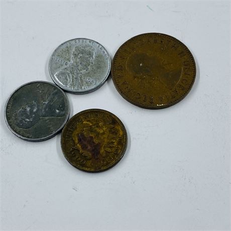 Old Penny Lot w/ Indian Head