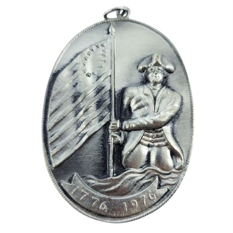 Vintage Pewter by Geri 1776 Necklace Pendant
