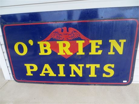Original Porcelain O'Brien Paints Sign