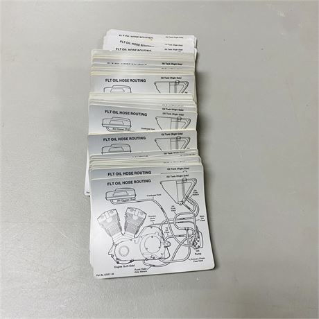 Stack of NOS Harley Davidson FLT Oil Routing Decals