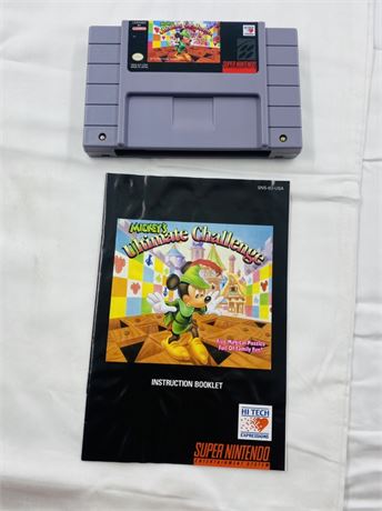 SNES Mickey’s Ultimate Challenge w/ Manual
