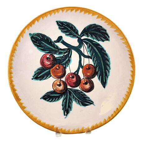 Vintage Fatelli Fanciullacci Italian Pottery Cherries Plate