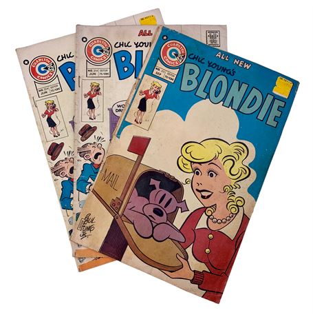 Three 25 cent 1975 Blondie Comic Books
