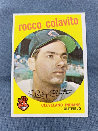 1959 Topps Rocky Colavito Card