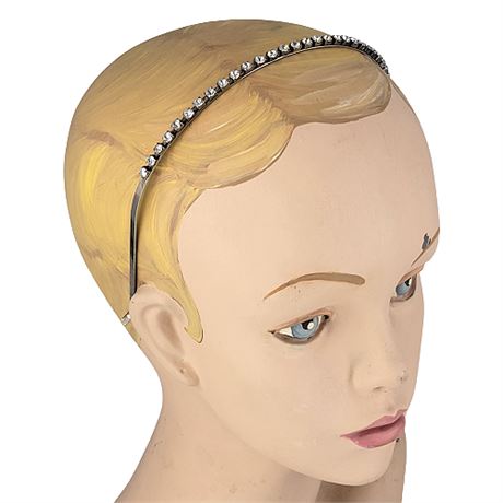 Thin Vintage Rhinestone Headband