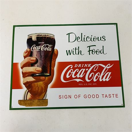 Coca Cola 12.5x16” Metal Retro Sign