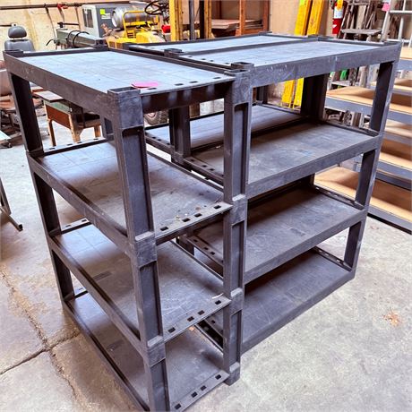 Lot of 3 40” Shelving Units