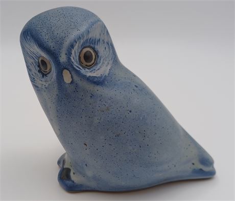Vintage Pigeon Forge Pottery Tenn. Blue Owl