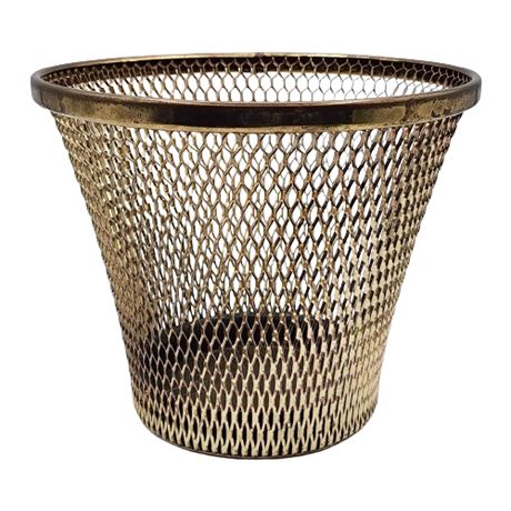 Mid-Century Bayerische Metallwarenfabrik Brass Basket Flower Pot