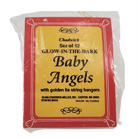 Chadwick Set of 12 Glow-In-The-Dark Baby Angels