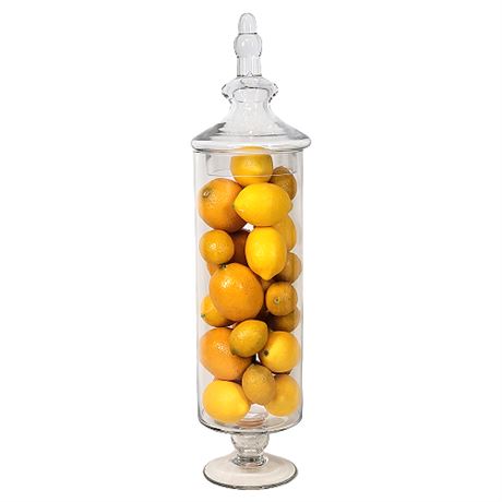 24" Glass Apothecary Jar w/ Faux Lemons
