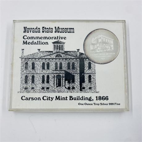 1oz .999 Silver Nevada State Museum Medallion