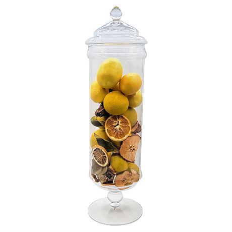 20" Polish Glass Apothecary Jar w/ Lemons