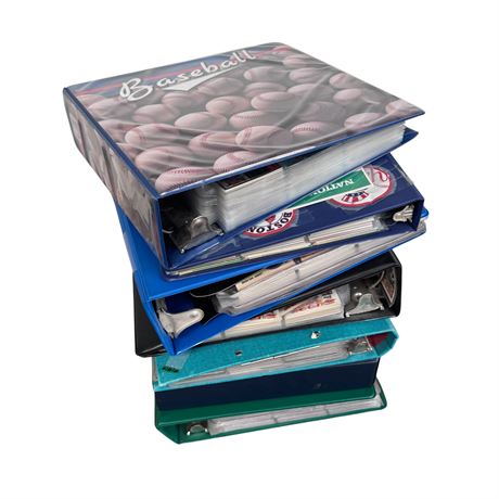 Seven (7) Binders of Cards