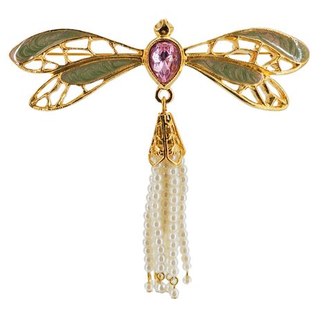 Vintage 1988 AVON "Melody in Flight" Dragonfly Brooch