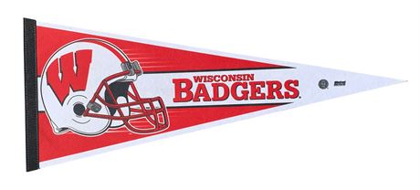 29.5” Wool Felt Wisconsin Badgers Football Pennant