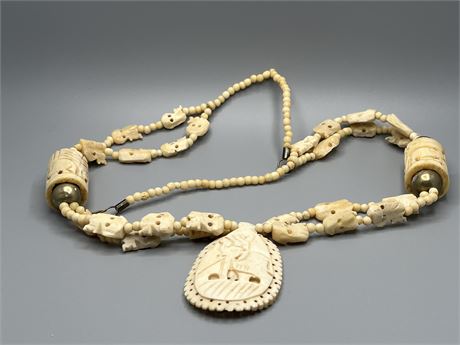 1960’s carved bone necklace