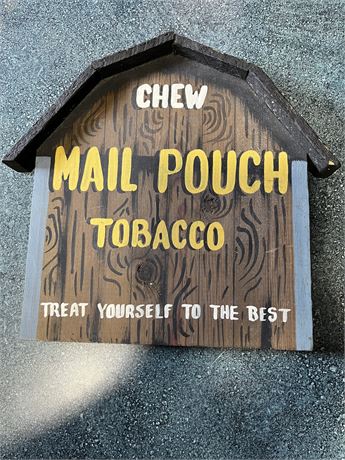 Wooden mail pouch sign