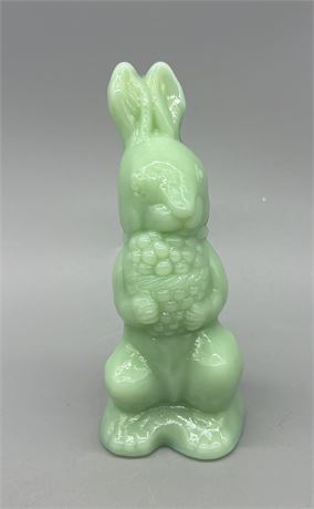 Mosser Jadeite Bunny Holding Basket