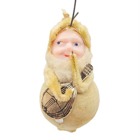 Vintage Spun Cotton Pixie Gnome Ornament, FLAWED