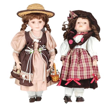 Doll Lot - 2 Porcelain Girls