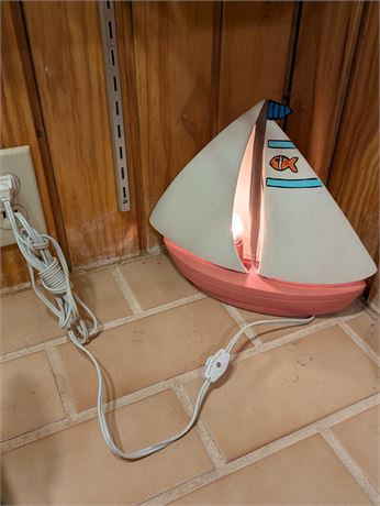 Handmade Pottery Electric Light Sail Boat