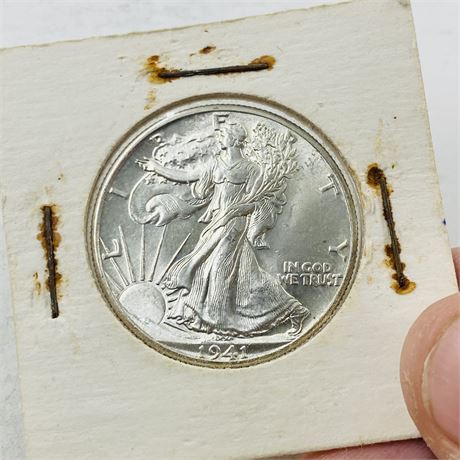UNC 1941 Walking Liberty Half Dollar