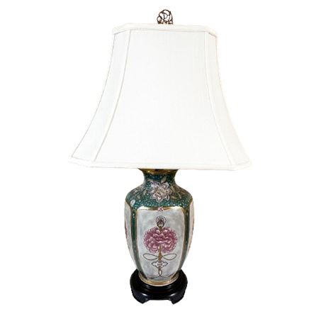 Chinese Chinoiserie Ginger Jar Table Lamp