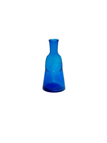 MCM Erik Hoglund Kosta Boda "People" Blue Bottle -