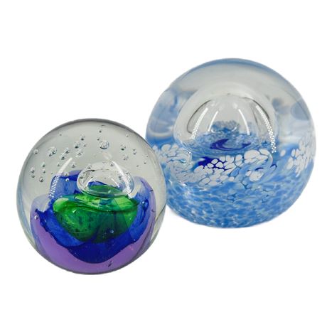 Pair of Art Glass Paperweights