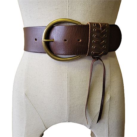 Linea Pelle Dark Brown Leather Belt