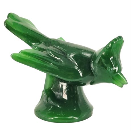 Vintage Imperial Jade by Lenox Glass Cardinal Figure