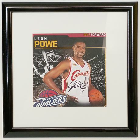 Leon Powe Signed Cleveland Cavaliers Framed Photo w/ Cavaliers COA Autograph