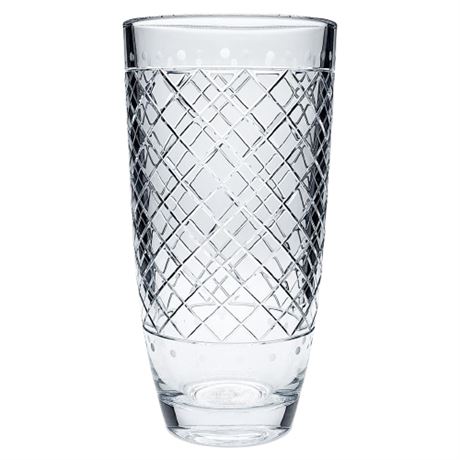 Laurel Ralph Lauren "Silk Ribbon" Large Crystal Vase