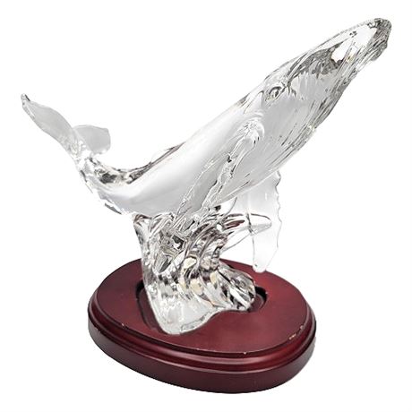 Princess House Wonders of the Wild Crystal Whale Sculpture