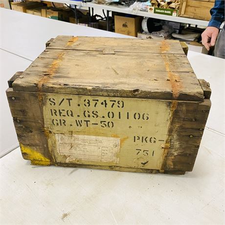 NOS WW2 Army Surplus Crate of Harley Davidson Gaskets
