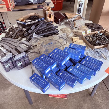 MASSIVE NOS Harley Parts + More Table Lot