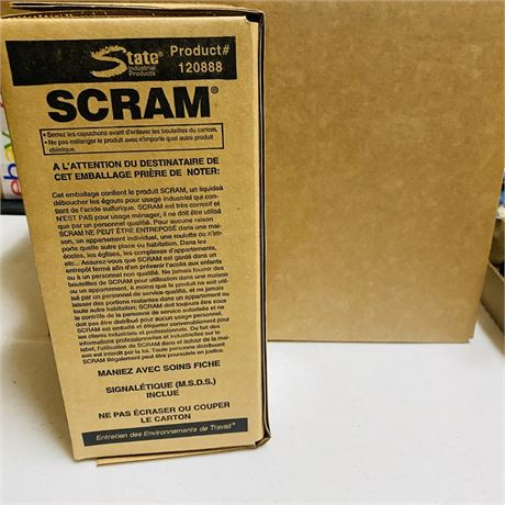 6 New SCRAM Commercial Drain Cleaner
