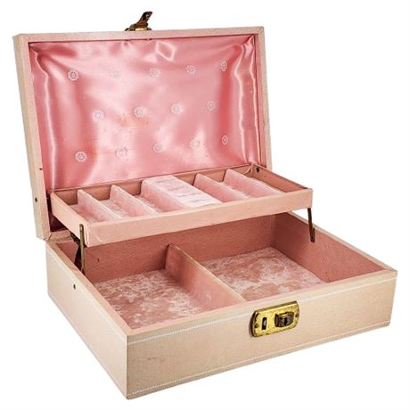 Vintage Pale Pink Jewelry Box