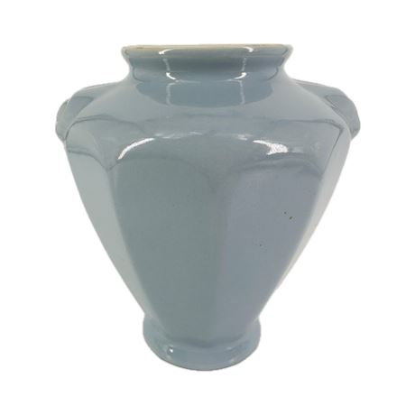 Vintage Coors Pottery Blue Deco Vase