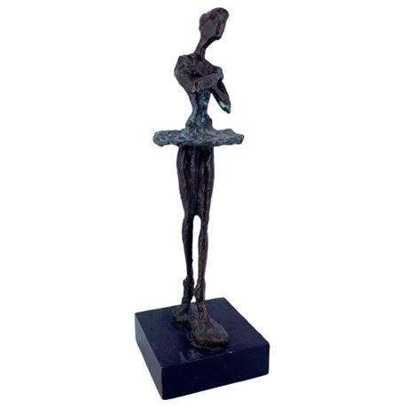 Giacometti-Style Bronze Ballerina Sculpture
