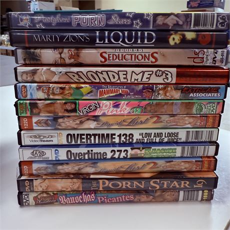 12 Adult DVDs