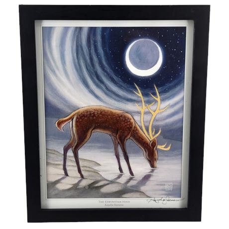 The Kerynitian Hind Framed Signed Print by Kaysha Siemens