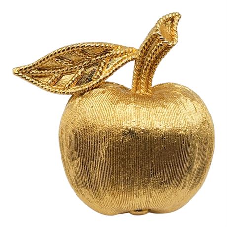 Vintage CROWN TRIFARI Small Apple Brooch