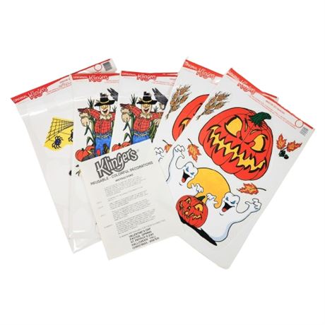 Vintage Original Klingers Halloween/Autumn Window Clings